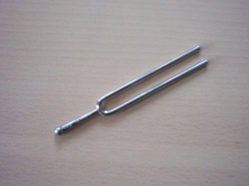 Diapasón sobre fondo